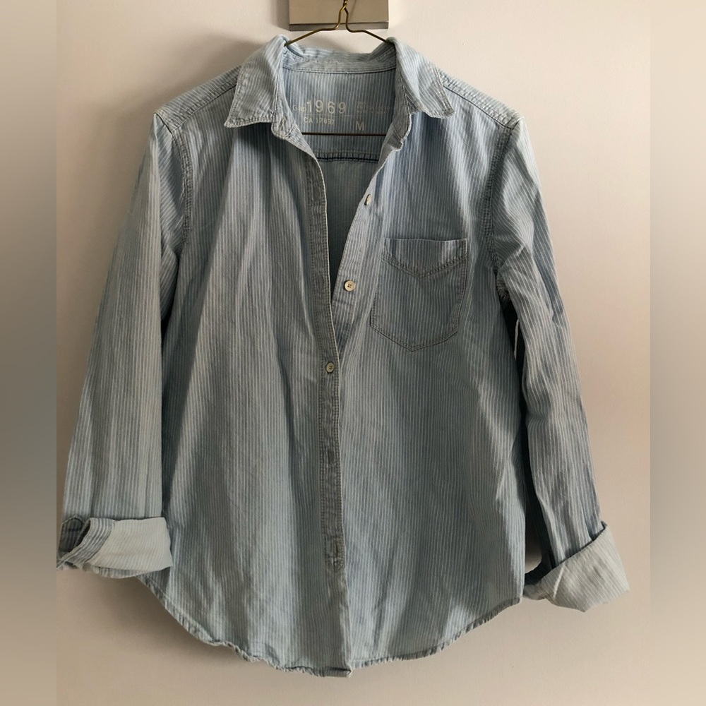 GAP 1969 Striped Denim Shirt